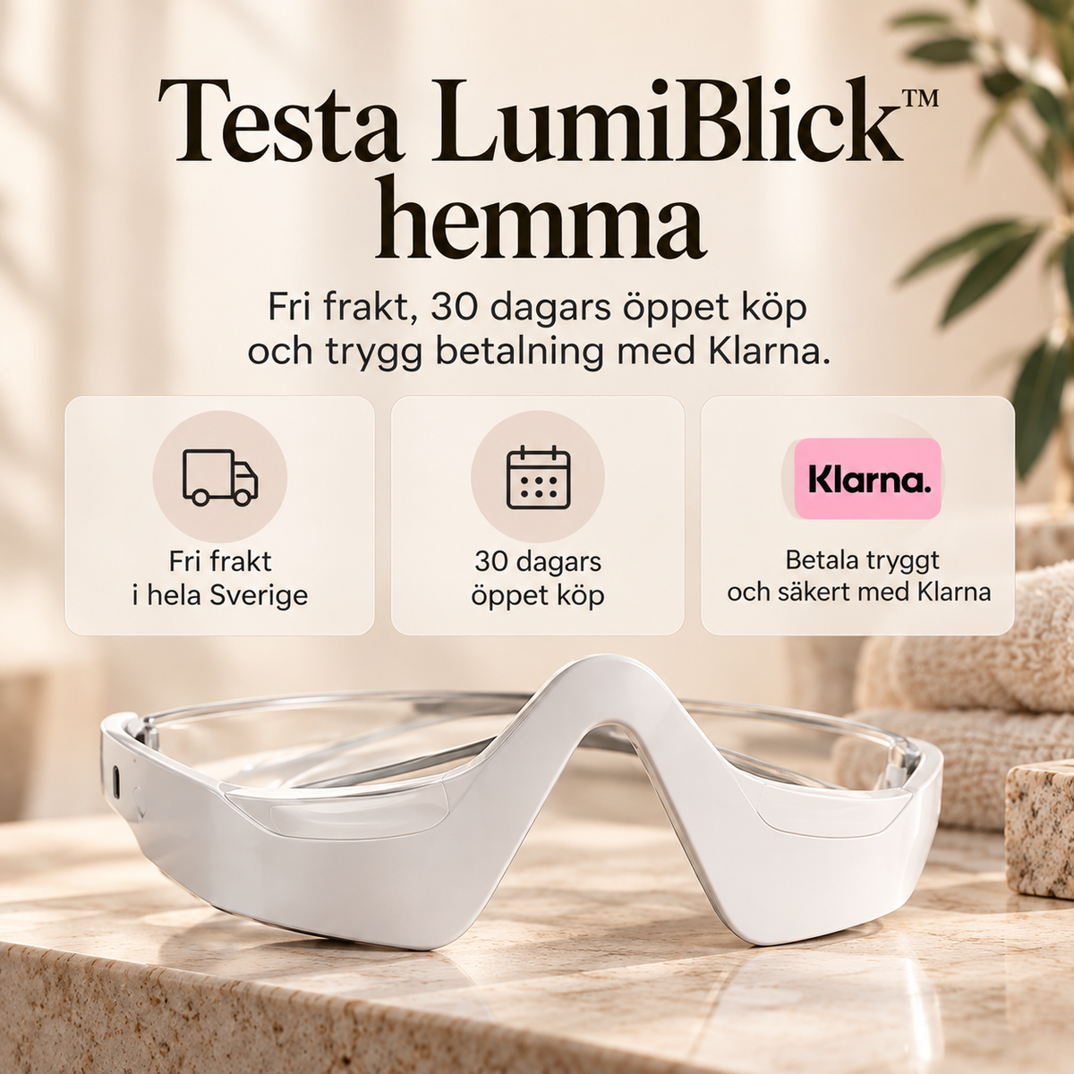 LumiBlick™ – EMS Ögonmassager mot mörka ringar & ögonpåsar